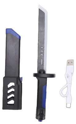 Image de Sabre laser jouet, multicolore, sabre à LED clignotantes avec effets sonores pour les jeux de rôle et les représentations théâtrales, bleu, 42,9 cm