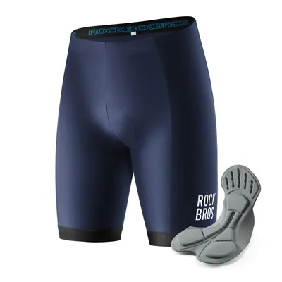 Produktbild von ROCKBROS Radlerhose Fahrradhose mit Sitzpolster Gepolsterte Kurz Atmungsaktive Radhose MTB Herren EU gr. Blau XL