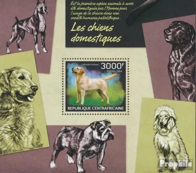 Produktbild von Briefmarken Zentralafrikanische Republik 2014 Mi Block 1158 (kompl. Ausgabe) postfrisch Hunde