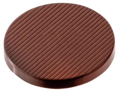 Imagen del producto de Molde de chocolate - Galleta redonda con rayas, diámetro 36 mm