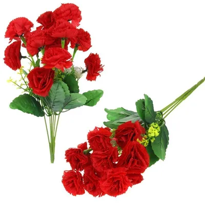 Produktbild von Chrysanthemenstrauß, Kunstblumen für die Vasendekoration, Komposition, 35 cm, Rot