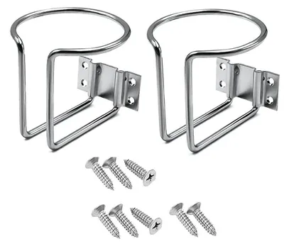 Immagine prodotto di Portabicchieri in acciaio inossidabile, 2 pezzi, color argento, per auto, barca, yacht, camion, camper