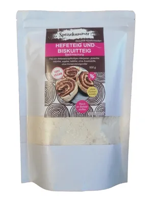 Produktbild von 500g Speisekammer Hefeteig Backmischung Kuchen Biskuitteig / glutenfrei / vegan / ohne Zuckerzusatz / ohne Maismehl