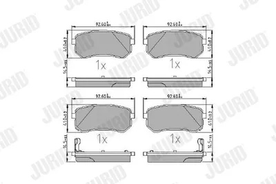 Produktbild von JURID 572527J Bremsbeläge Satz Hinten für HYUNDAI i10 (PA) für KIA Picanto (SA)
