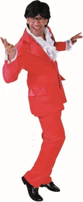 Produktbild von M214224-S rot velourstretch Party Anzug Partykostüm Gr.S