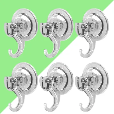 Produktbild von Abnehmbare Haken mit Saugnapf, robust und wasserdicht für Badezimmer, Küche und den allgemeinen Gebrauch im Haushalt, 6er-Pack.