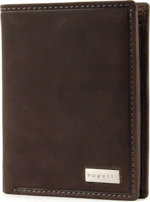 Immagine prodotto di bugatti Pelle portafoglio City Line Coin Wallet Combi Style 13CC Metal Logo Brown marrone