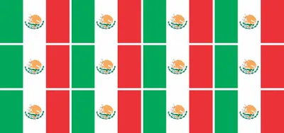 Produktbild von Mini Aufkleber Set - Pack glatt - 50x31mm - selbstklebender Sticker - Mexico - Flagge / Banner / Standarte fürs Auto, Büro, zu Hause und die Schule - 12 Stück