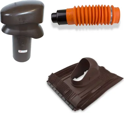 Produktbild von Klöber-Set12 Dachentlüftung DN100 Braun kurz Universal Grundplatte