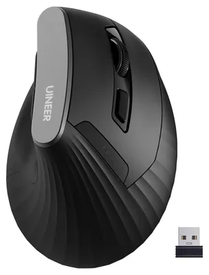 Productafbeelding van Draadloze muis - Verticaal ergonomisch - 2,4 GHz - Oplaadbaar - Zwart