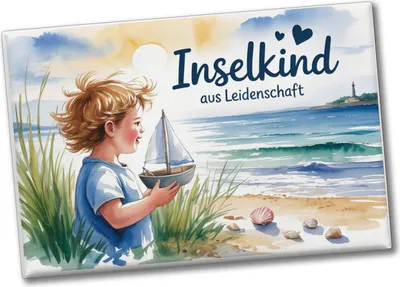 Produktbild von Inselkind aus Leidenschaft Souvenir Souvenir Magnet Aquarell