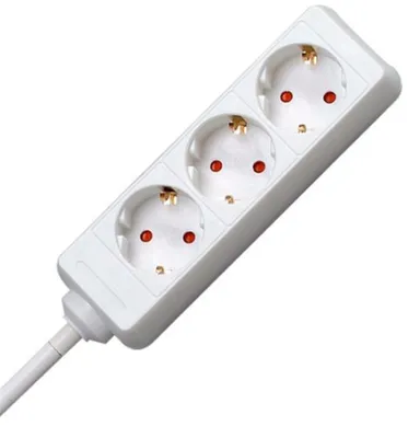 Produktbild von EFB 3-fach Steckdosenleiste ohne Schalter weiss Zuleitung 1,4m H05VV-F 3G 1,5mm