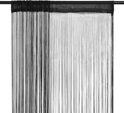 Obrázek produktu pro The Living Store Provázkové závěsy 2 ks 140 x 250 cm Black
