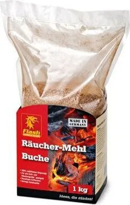 Produktbild von Flash Räucher-Mehl Buche 1kg Räucherspäne Buchenmehl BBQ Smoker Fisch Fleisch