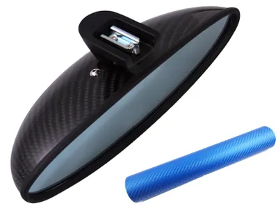 Produktbild von Spiegel PREMIUM Innenspiegel Design Folie Set Carbon blau für viele Fahrzeuge