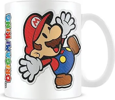 Zdjęcie produktu dla PYRAMID Paper Mario (Sticker), Pojedyńczy, 0,315 l, Kubek, Uniwersalne, Wielobarwny, Biały, Ceramika