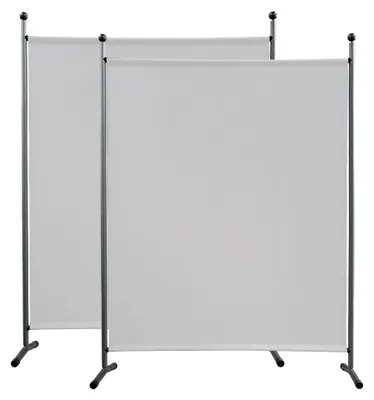 Immagine prodotto di Set di 2 paraventi, dimensioni 150 x 190 cm, pannelli divisori bianchi