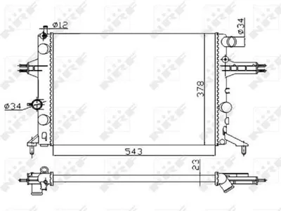 Image de Radiateur refroidissement moteur NRF pour OPEL ASTRA G CC