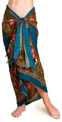 Productafbeelding van PANASIAM Sarong, Pauwdesign V12, 250x113 cm
