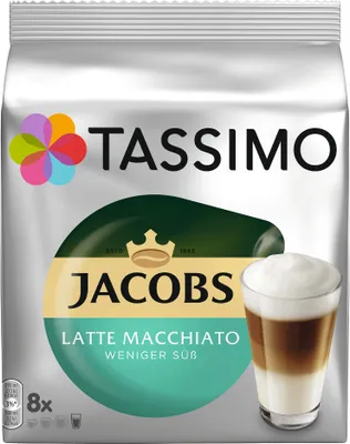 Produktbild von Tassimo Jacobs  Latte Macchiato weniger süß 8 Portionen