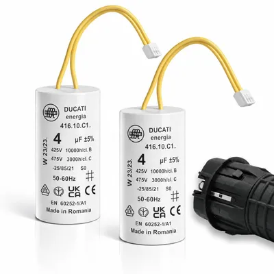Kondensator 4 µF, 450 V, 2 Stück, für Rollladenmotoren