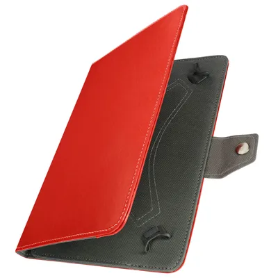 Produktbild von 10 Zoll Universal Tablethülle mit Vintage Design und Standfunktion – Rot
