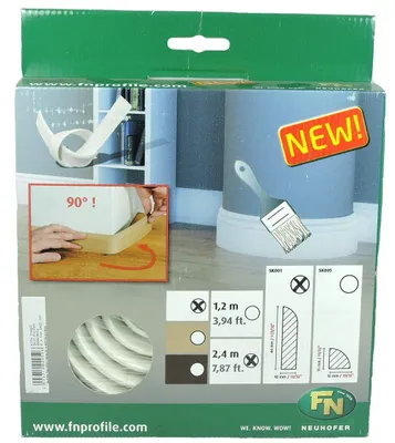 Image de Plinthes flexibles - 10 x 44 x 2400 mm - Blanc