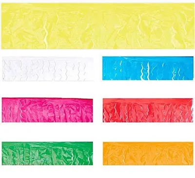 Fransen-Girlande rot, 25 m, PVC, Party-Deko