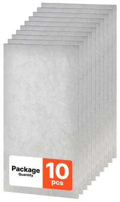 Image de VEVOR, 10 panneaux de plafond en PVC, mousse, dimensions 605x1210 mm, blanc, motif marbre, résistants aux chocs, ignifuges, coupables, adaptés aux faux plafonds, décoration intérieure moderne pour les habitations et les bureaux