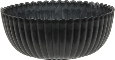 Produktbild von Pflanzgefäß Ø15x6cm rund recy. Kunststoff anthrazit gewischt Pflanzschale Blumentopf Deko