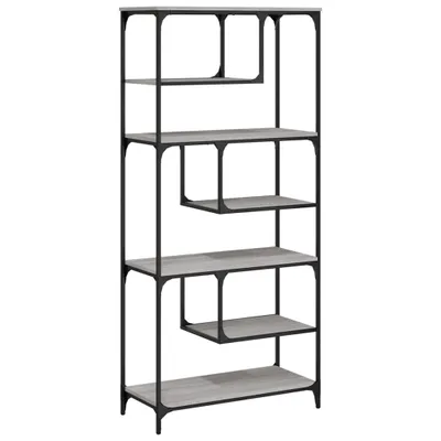 Image de vidaXL Bibliothèque Gris Sonoma 81x36x176 cm Bois composite