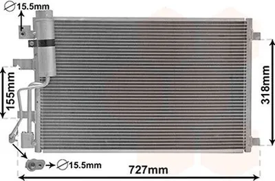 Produktbild von VAN WEZEL 13015290 Kondensator Klimaanlage Klimakondensator für NISSAN Qashqai / Qashqai +2 I (J10, NJ10) +Trockner