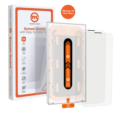 Productafbeelding van Mobile Origin beschermfolie voor het scherm, Apple, iPhone 14 Pro Max, Krasbestendig, Stootvast, Transparant, 2 stuks