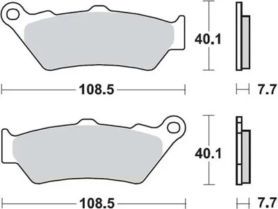 Produktbild von Moto-master Aprilia/honda/husqvarna/ktm 093112 Sinterbremsbeläge Schwarz  Schwarz One Size