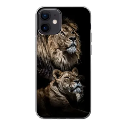 Produktbild von MuchoWow® Handyhülle Schutzhülle Hülle für iPhone 12 Löwe - Löwin - Porträt Silikon Softcase Handy Hülle - Schutzhülle