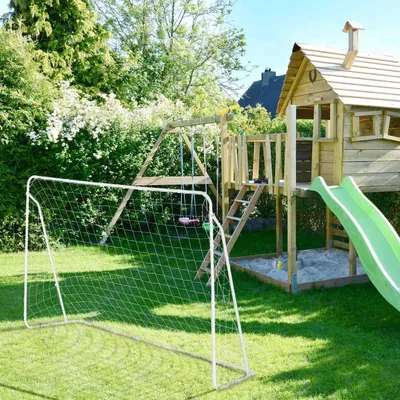 Produktbild von Fußballtor aus weißem Stahl