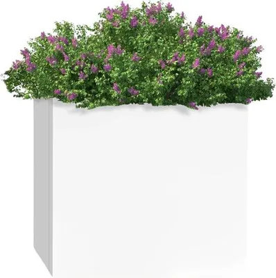 Obrázek produktu pro Čtvercový květináč – 50 cm – bílý – plast – pro vnitřní i venkovní použití – dekorativní – květináč