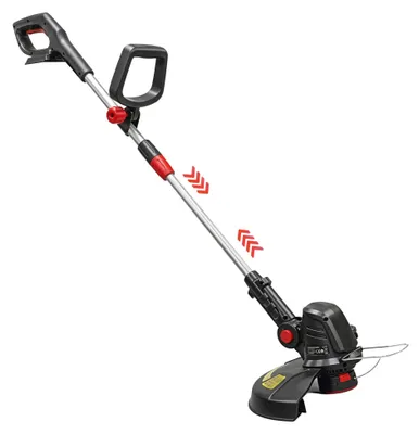 Zdjęcie produktu dla Akumulatorowy trymer do trawy 2-w-1, szerokość robocza 30 cm | Kolor: srebrny | Wymiary: 36x124x19 cm