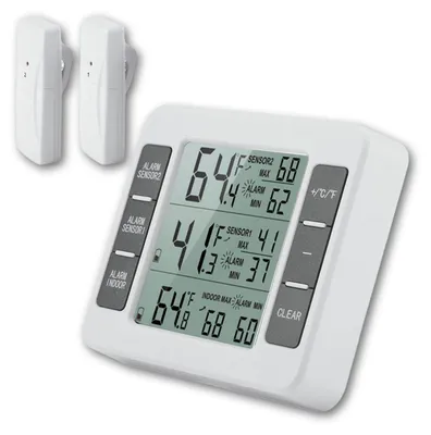 Digitales Kühlschrankthermometer mit 2 Sensoren, kabellos