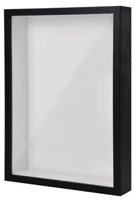 Zdjęcie produktu dla Omgoods - Ramka 3D typu "shadow box" - drewniana ramka ekspozycyjna - głęboka ramka na zdjęcia (3/5 cm) - wymiary 22,7 x 31,4 cm - idealna do postawienia na stole lub zawieszenia na ścianie - doskonały prezent