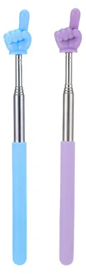 Produktbild von 2/5Pcs Teleskop Finger Lesestab Einziehbarer Whiteboard-Zeiger mit Finger Design Lehrzubehör