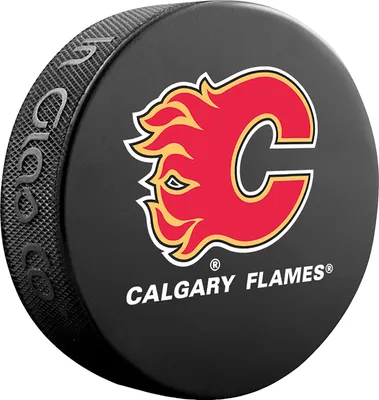 Produktbild von NHL Eishockey-Puck Calgary Flames – Offizielles Lizenzprodukt für Eishockey-Fans
