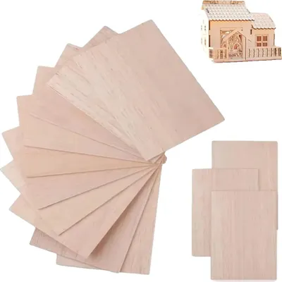 Obrázek produktu pro Překližkové desky, 300 mm x 300 mm, tloušťka 3 mm, kompatibilní s laserovým značením, 10 desek, odolný materiál
