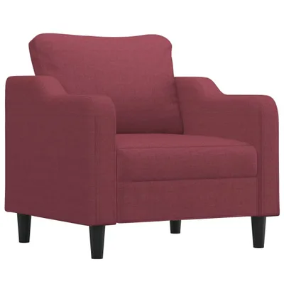 Image de vidaXL Fauteuil vin rouge 60 cm Tissu
