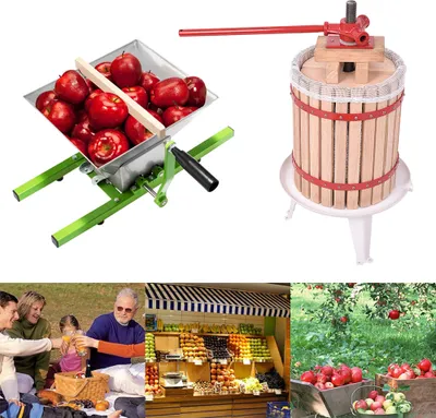 Obrázok produktu pre XMTECH 18L lis na ovocie Lis na víno Mechanický lis na víno Lis na ovocie Lis na ovocie Berry Press + 7L mlynček na ovocie Drvič na ovocie