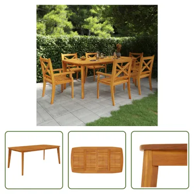 Produktbild von The Living Store Gartentisch 200x100x75 cm Massivholz Akazie