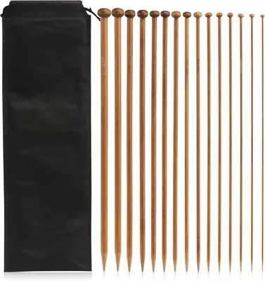 Imagen del producto de Conjunto de agujas de bambú Breinaalden, 15 tamaños - 30 unidades - agujas de crochet de 2,0 a 10,0 mm