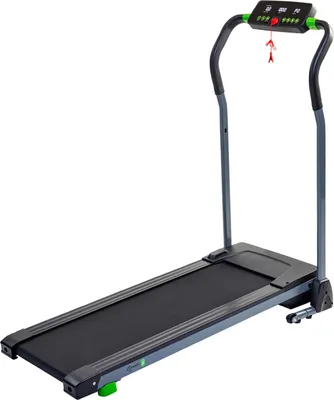 Produktbild von Laufband kompakt mit LED-Monitor (3 Bildanzeigen) + 16 Programmen - 1,5 PS Motor, klappbar, Transportrollen