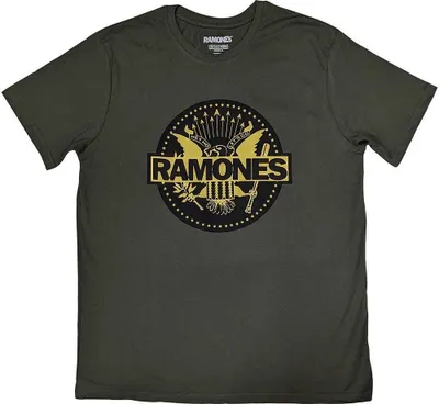 Produktbild von Ramones - "Gold Seal" T-Shirt für Herren/Damen Uni RO10240 (XXL) (Grün)