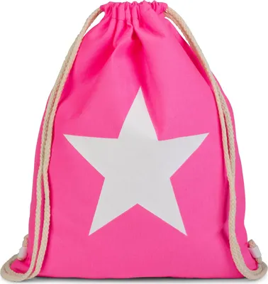 Produktbild von styleBREAKER Turnbeutel Rucksack mit Stern Print, Sportbeutel, Beutel, Uni 02012088